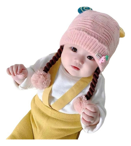 Gorro De Punto Para Bebé, Cálido Y Resistente Al Viento, Con