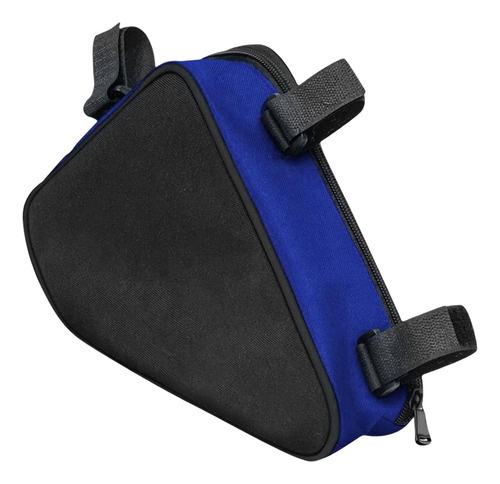 Bolsa De Bicicleta Triangular Con Marco Azul 28cmx18cmx5cm