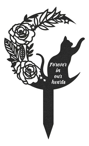 Estaca Conmemorativa De Gato, Adorno Para Césped, Letrero