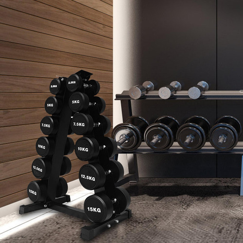 Estante Triangular Para Mancuernas Fitness Duradero