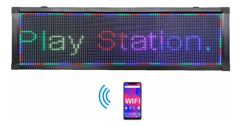 Letrero Led Programable Rgb Por Wifi 135x40cm P/publicidad