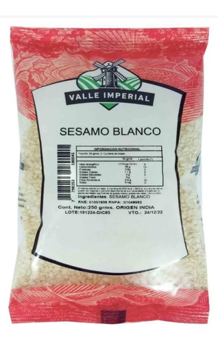 Sésamo Blanco Crudo - Valle Imperial - 250 Grs