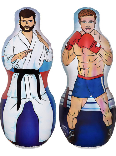 Saco Boxeo Inflable Karate 5 Pie Alto Bolsa Do Cara Para