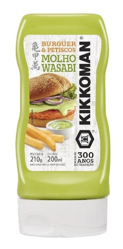 Molho Wasabi Kikkoman Sem Glúten 210 G Burguer Pesticos