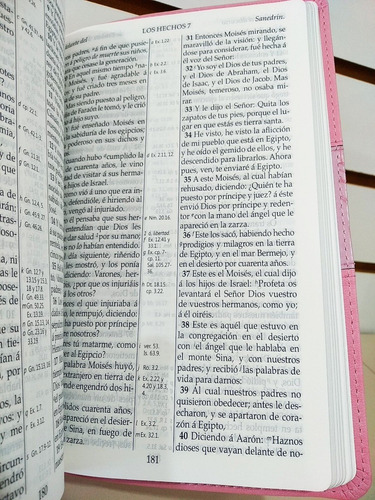 Biblia Rvr1909 (antigua) Letra Grande Imitación Piel Rosa