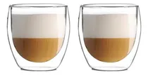 Comprar X2 Tazas Café Pocillos Doble Pared Vidrio Levys Bazar 250ml Color Transparente doble vidrio x2 250ml