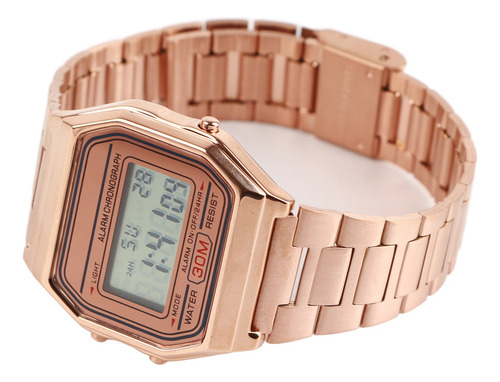 Reloj De Pulsera Digital Con Respaldo Led Y Correa Electróni