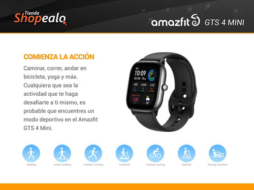 Smartwatch Reloj Inteligente Amazfit Gts4 Mini Negro Cuota-*