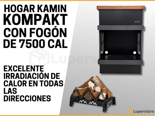 Estufa Hogar Calefactor Kamin Kompakt Y Fogon Atek 7500 C