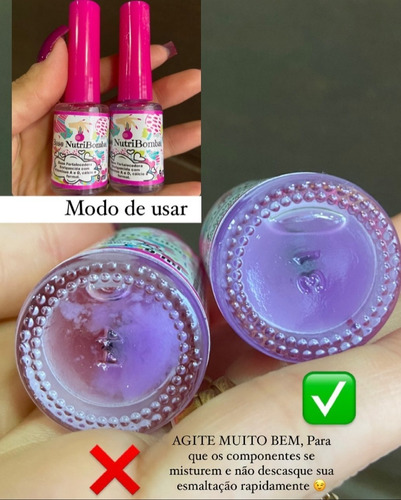 Imagem 2 de 10 de Base Nutribomba Fortalecedora De Unhas Manicure Pedicure 1un