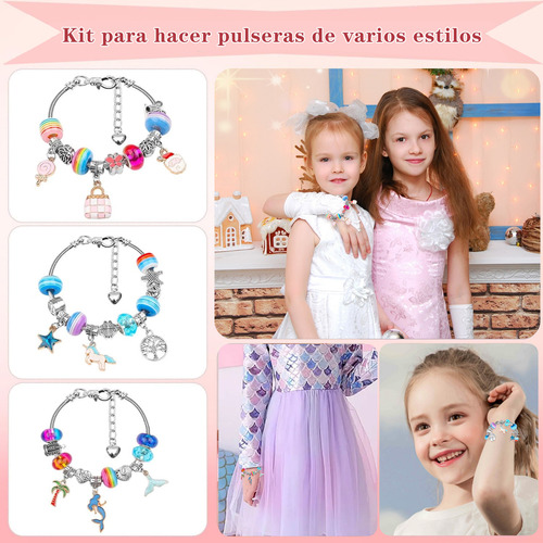 Kit De Cuentas Para Hacer Pulseras, Collares Y Joyas, 112 Pz