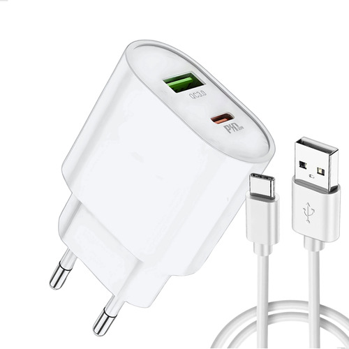 Kit Fonte Carregador Turbo 40w E Cabo Usb Tipo C Para iPhone