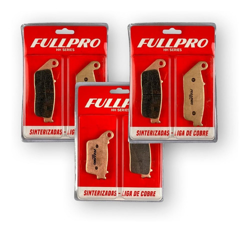 Kit Pastilha Freio Fullpro Hornet 2008 2009 2010 2011 S/ Abs