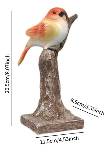 Estatuilla De Pájaro De Resina Colorida, Adorno 1 Pájaro