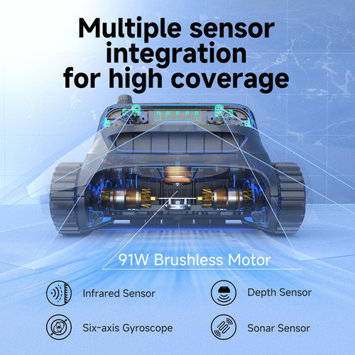 Cordless Robotic Pool Cleaner Wybot S2 For 3230 Sq.ft Pools