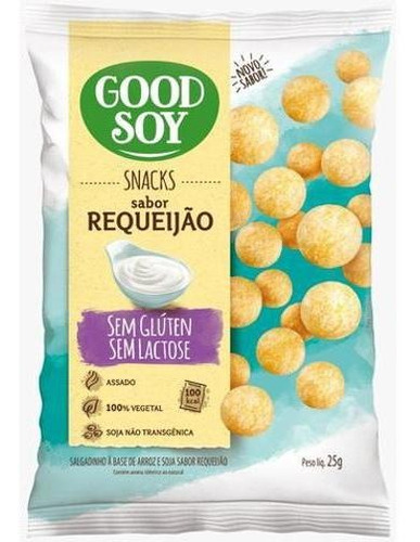 Snacks De Soja Goodsoy Sabor Requeijao 25g Caixa 20 Un