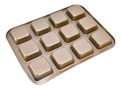 Mini Moldes Para Hornear Pan, 12 Cavidades, De Acero Al Carb