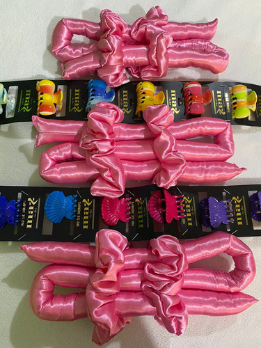Gorro Antifrizz Cofia +rizador Ondas Sin Calor+broche+colita Rosa Chicle