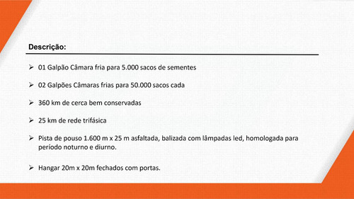 Imagem 10 de 30 de Fazenda 2444 Alqueires, Boa De Água Com Represas E Rio, Fábrica De Ração, 29 Pivôs, Área De Pastagem, Colônia, Casa Sede 600m2, Galpões,pista De Pouso - Fa00102 - 70229637