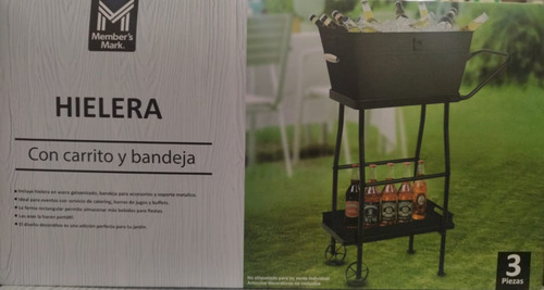 Hielera Con Carrito Y Bandeja Acero Inoxidable