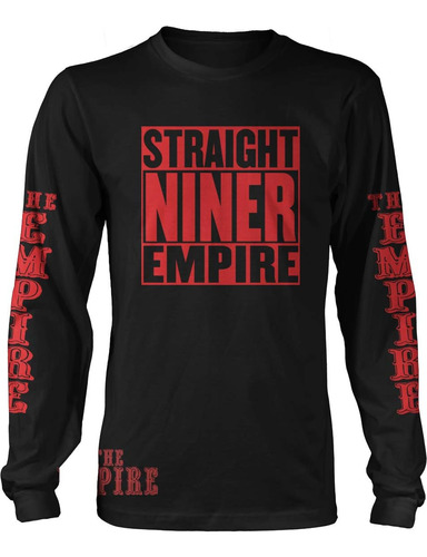 Niner Empire Camiseta De Manga Larga Negra Y Roja (grande) E