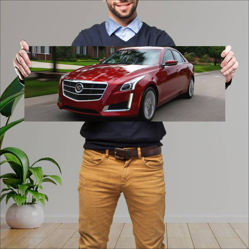 Cuadro 30x80cm Auto 2014 Cadillac Cts 8573 26