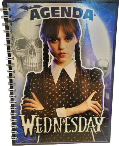 Agenda Merlina Addams Agenda Notas Incluye Stickers Recortar