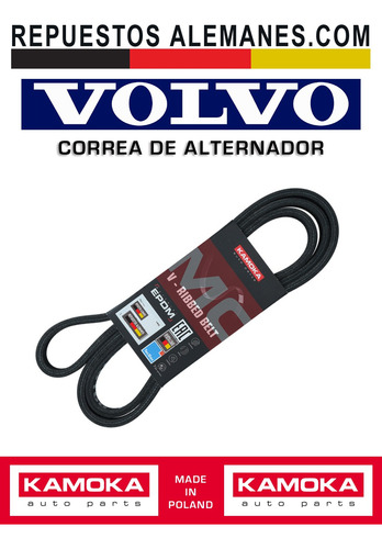 Correa Alternador Volvo S60 S80 V70 Xc70 Xc90 2.4 2.5t D5 T6