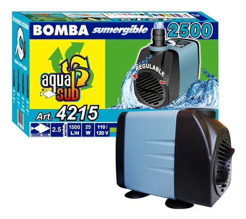 Bomba De Agua Sumergible Acuario Fuente Muro 2.5m 4215