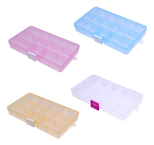 Caja Organizadora Joya Plastico Multicolor 15 Rejilla Para