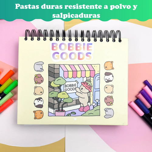 Cuaderno Para Colorear Bobbie Goods 200 Dibujos Opalina Beige