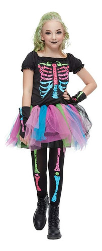 Disfraz De Huesos Funky Punky Para Niñas Eraspooky