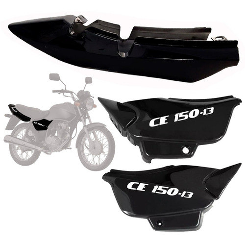 Kit Colin Carenado Trasero + Cachas Moto Cerro Ce 150