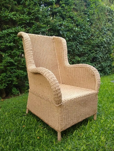 Pack X 2 Puffs Nórdicos Kraft (símil Rattan) De 60cm X 30cm Natural