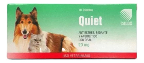 Quiet 20mg 10tab Sedante Y Ansiolítico Para Perros Y Gatos