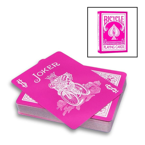 Cartas Barajas Naipes De Poker Bicycle Rosa Pastel