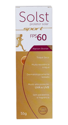 Solst Sport Fps 60 Protetor Solar Toque Seco Marrom Bronze