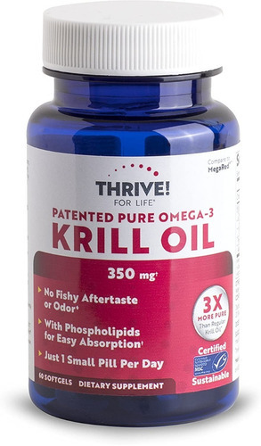 Aceite De Krill Oil Epa 350mg 60 Caps Omega 3 Dha Eg A41 Sabor Nd