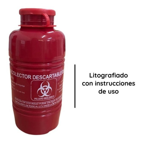 Imagen 3 de 10 de Descartadores De Agujas Plasticos 500 Cc X 80 U.