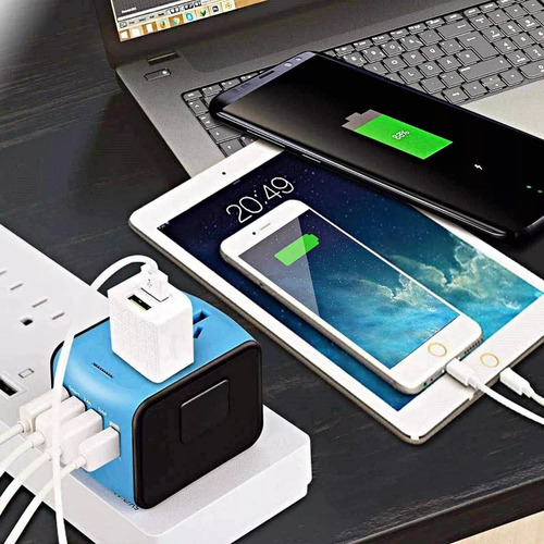Enchufe Adaptador De Viaje Universal Todo En Uno