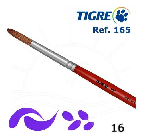 Pincel Tigre 165 - Redondo 16