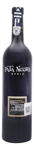 Caja De 6 Vino Tinto Pata Negra Valdepeñas Roble Tempranillo