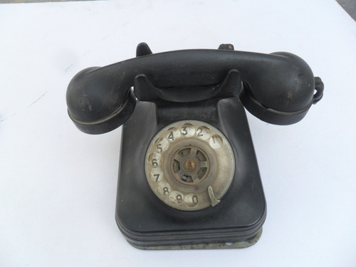  Telefono Antiguo Negro Baquelita Telefonica Restaurar