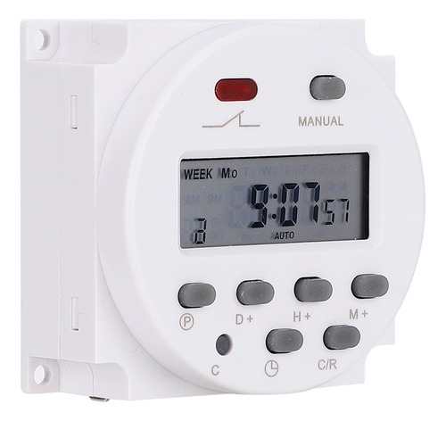 Temporizador Programable, 12 V, 16 A, Microordenador Semanal
