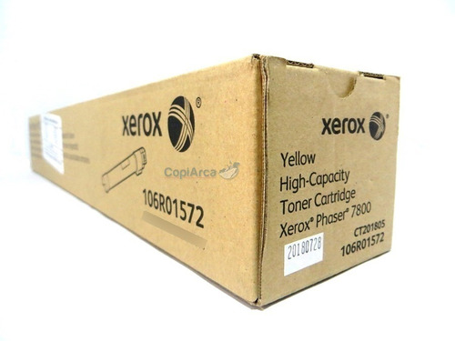 Phaser 7800 Xerox Toner Amarillo 17.2kc Facturado 106r01572