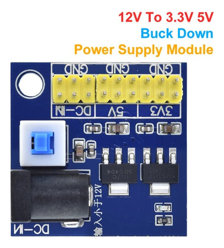 Módulo Fuente De Poder 12v A 3,3-5v, Reductor Buck, Arduino