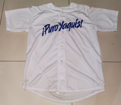 Jersey Beisbol Puro Yaquis Obregon Hombre Blanco Local