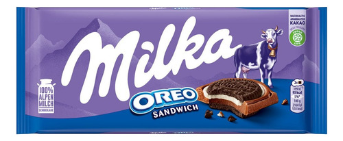 Chocolate Milka Con Galleta Oreo Sandwich Barra 92g Import