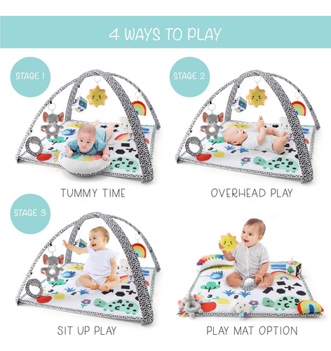 The Peanutshell Unisex Baby Play Gym Y 7-in-1 Play Mat-playm