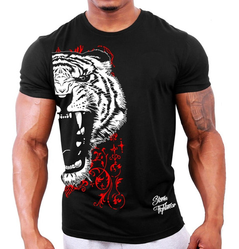 Remera Mma Storm Fightwear Giant Tiger Frente/espalda Algodn